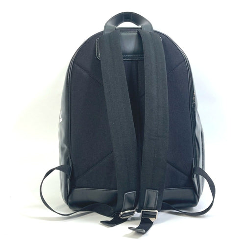 Burberry Black White Coated Canvas Backpack