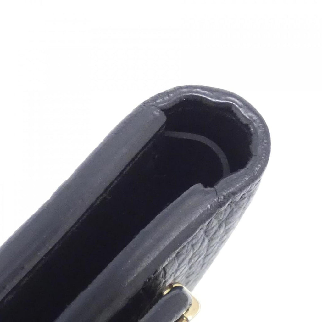 Louis Vuitton Black Leather Wallet (Tri-Fold)