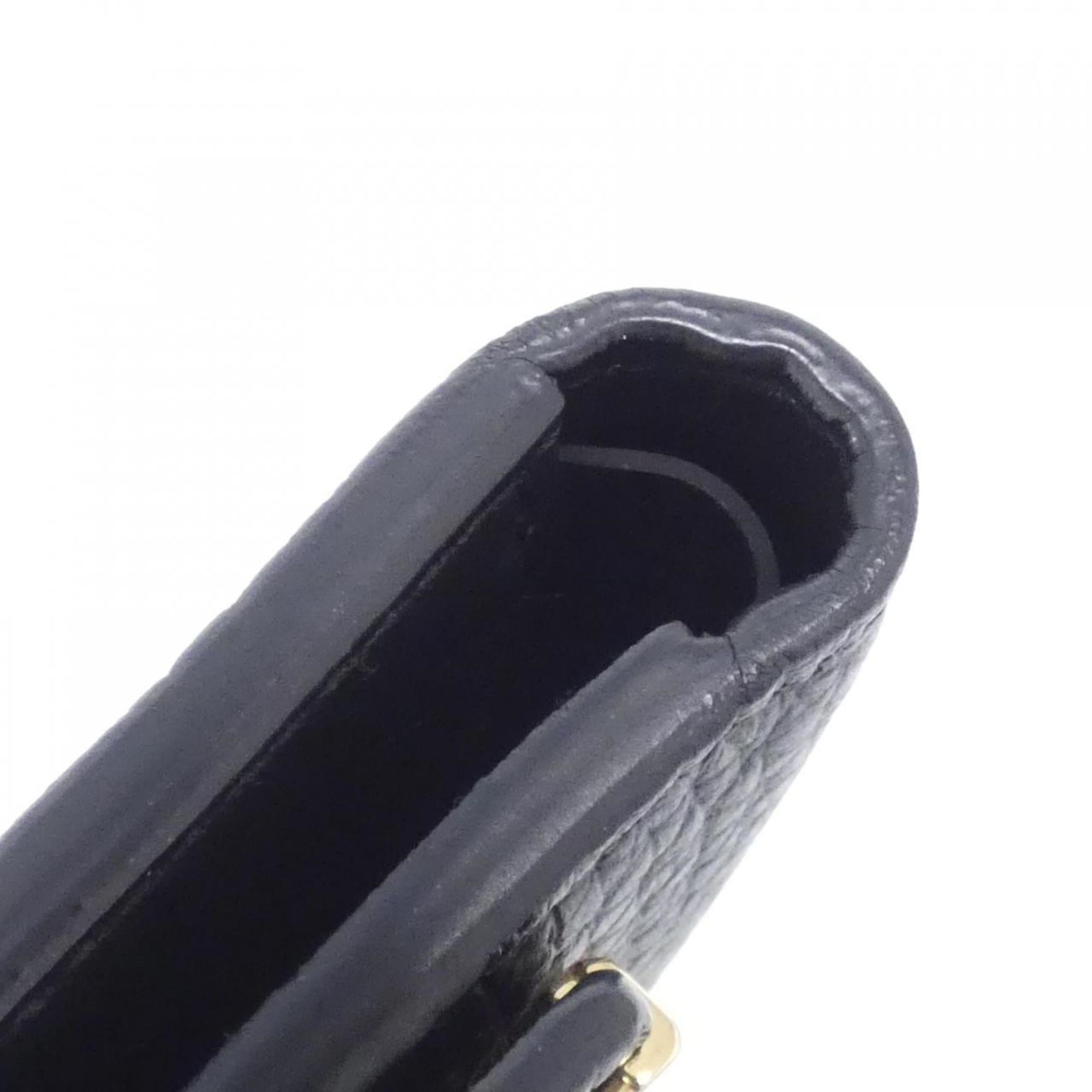 Louis Vuitton Black Leather Wallet (Tri-Fold)