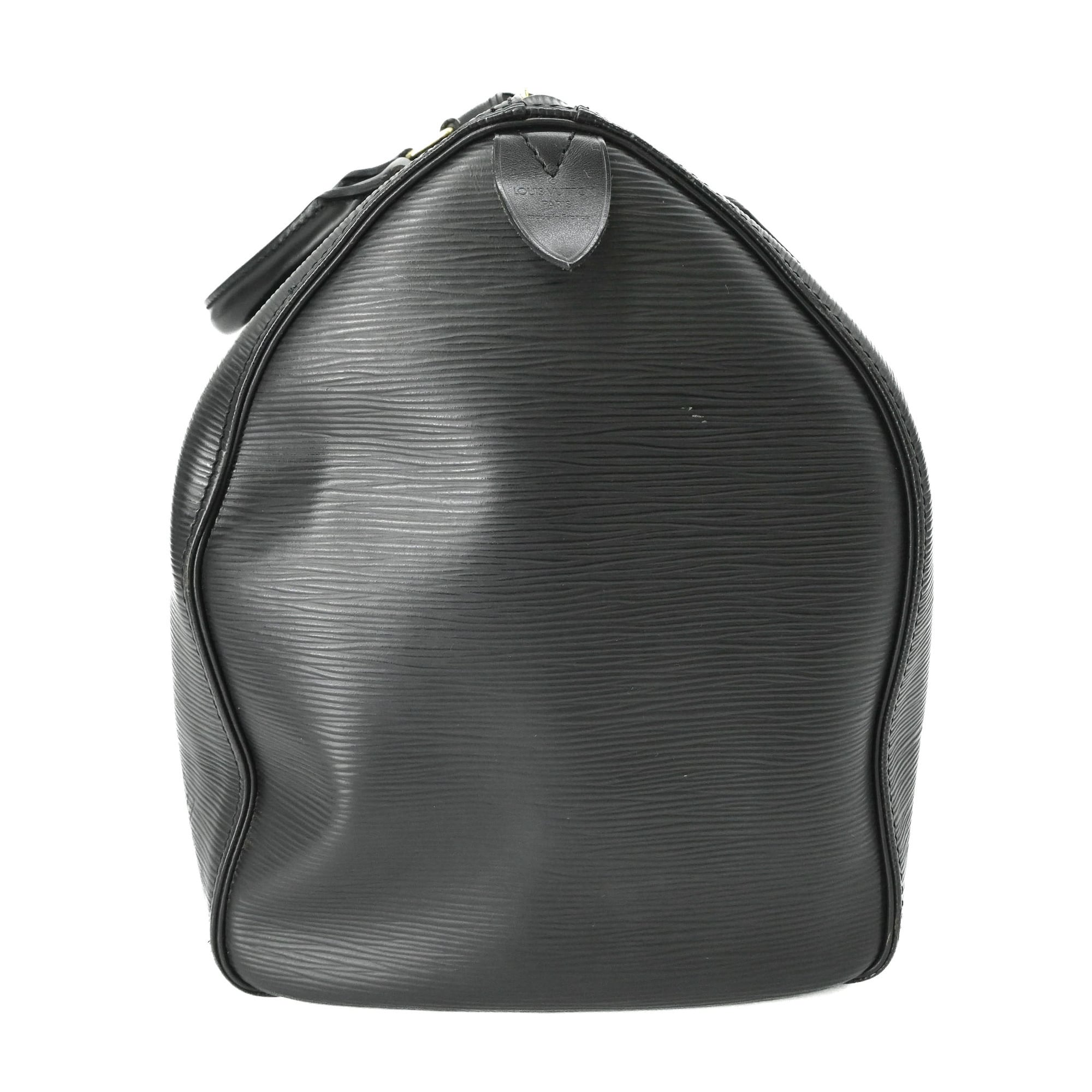 Louis Vuitton Black Epi Leather Boston Bag