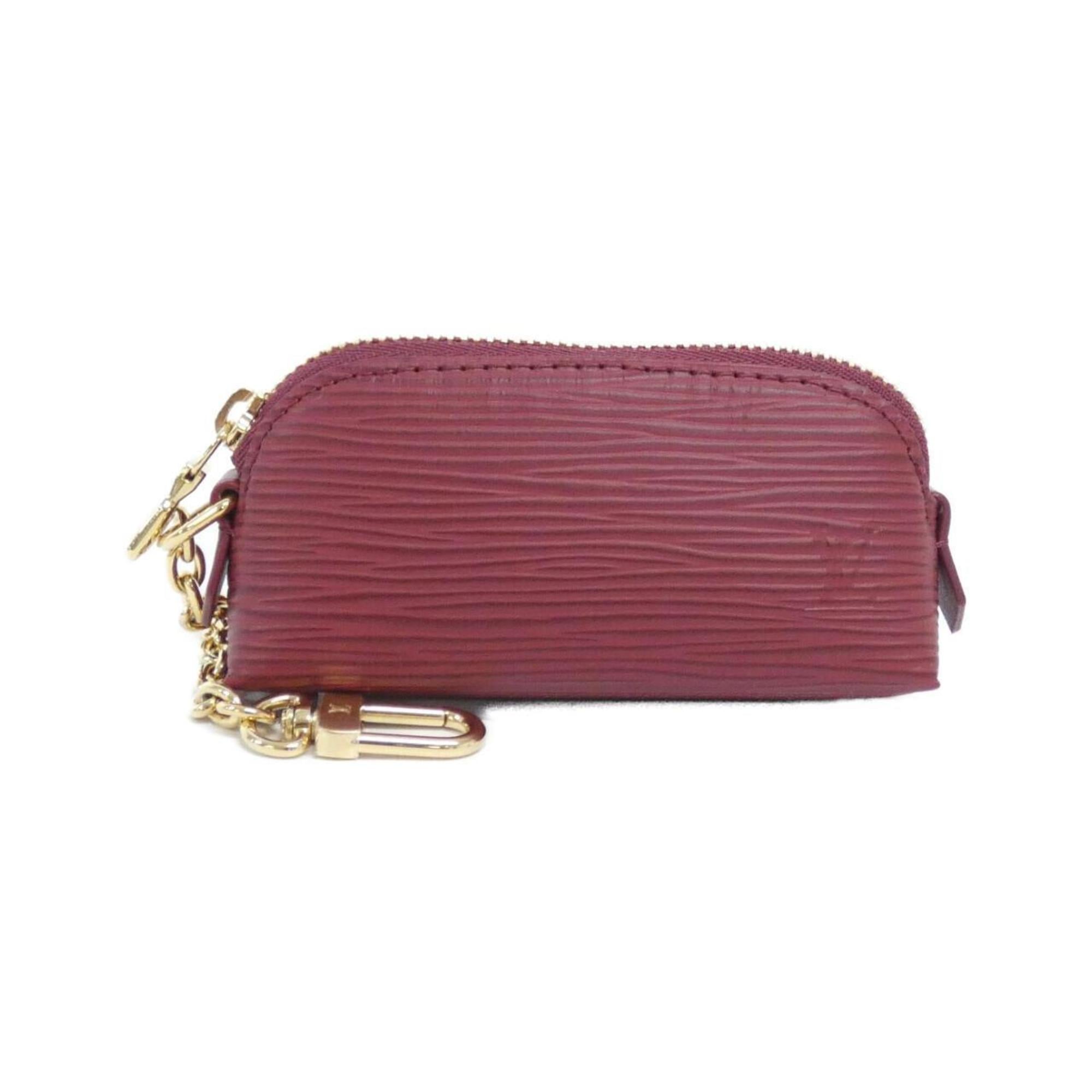 Louis Vuitton Red Color Leather Handbag Pouch