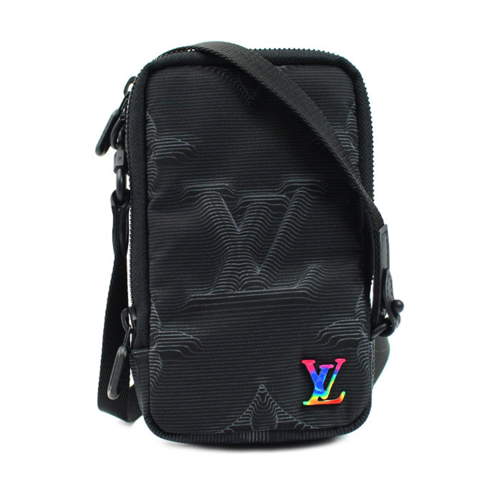 Louis Vuitton Black Nylon Leather Shoulder Bag