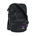 Louis Vuitton Black Nylon Leather Shoulder Bag