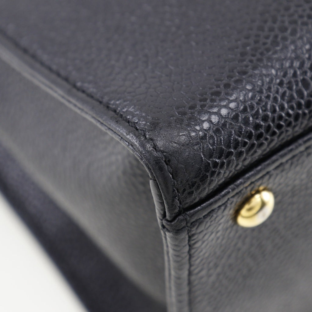 Chanel Black Caviar Leather Handbag