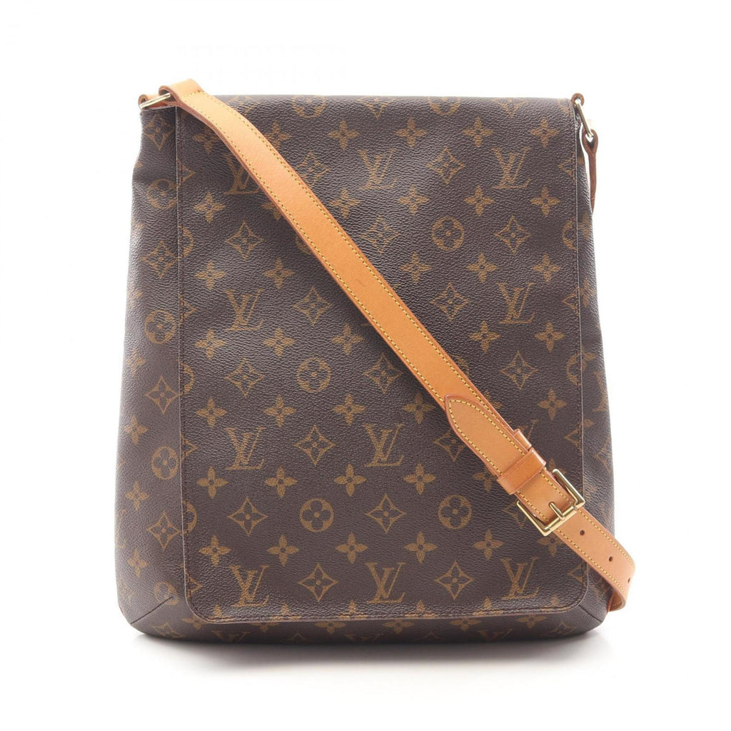 Louis Vuitton Brown Coated Canvas Leather Shoulder Bag
