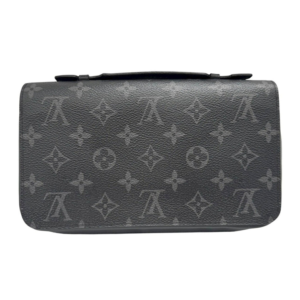 Louis Vuitton Black Gray Monogram Eclipse Monogram Eclipse Long Wallet