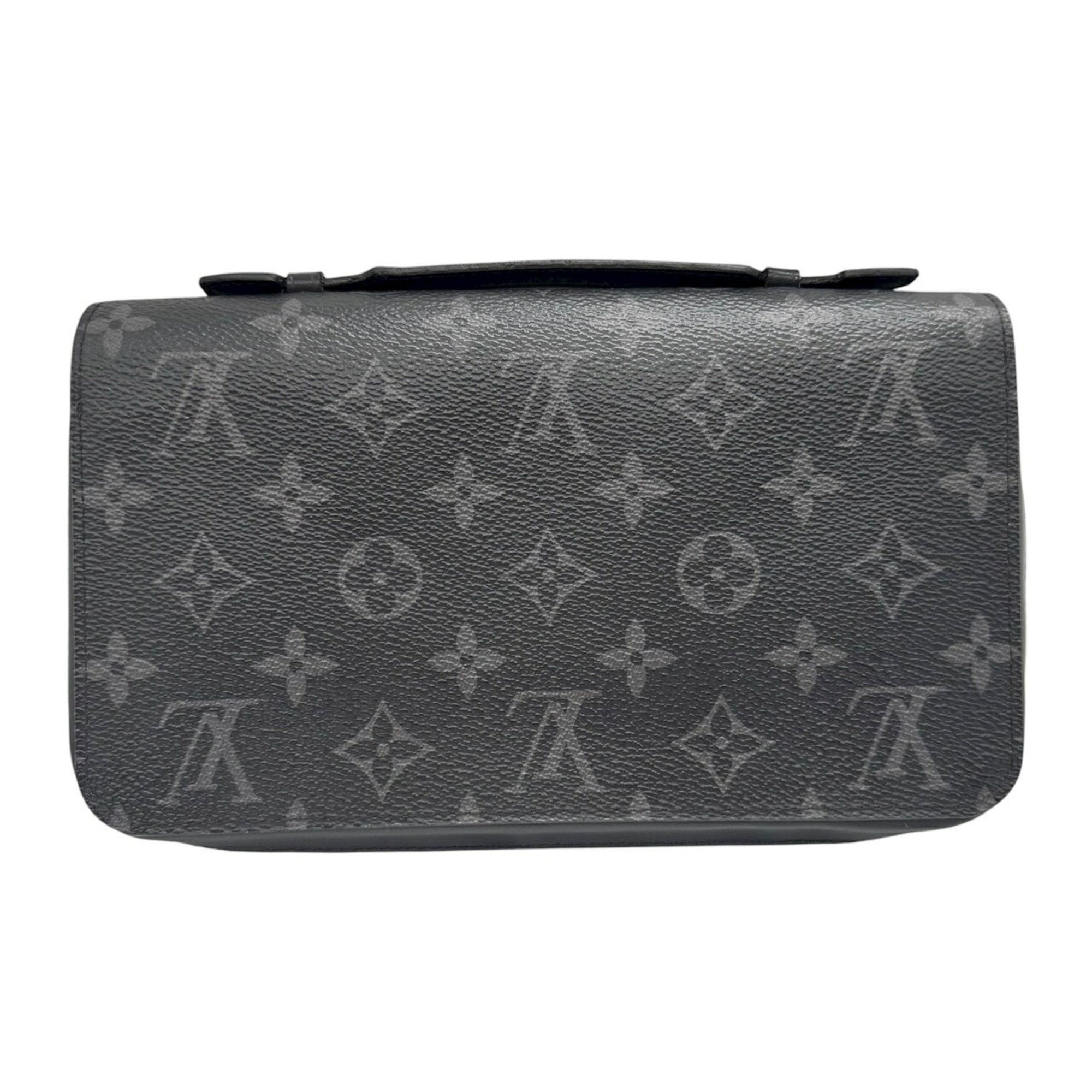 Louis Vuitton Black Gray Monogram Eclipse Monogram Eclipse Long Wallet