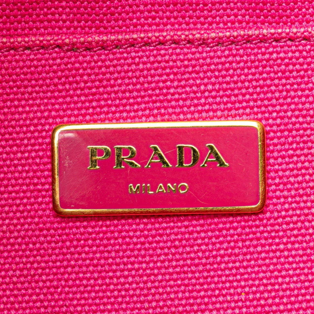 Prada Canapa Pink Canvas Handbag Shoulder Bag