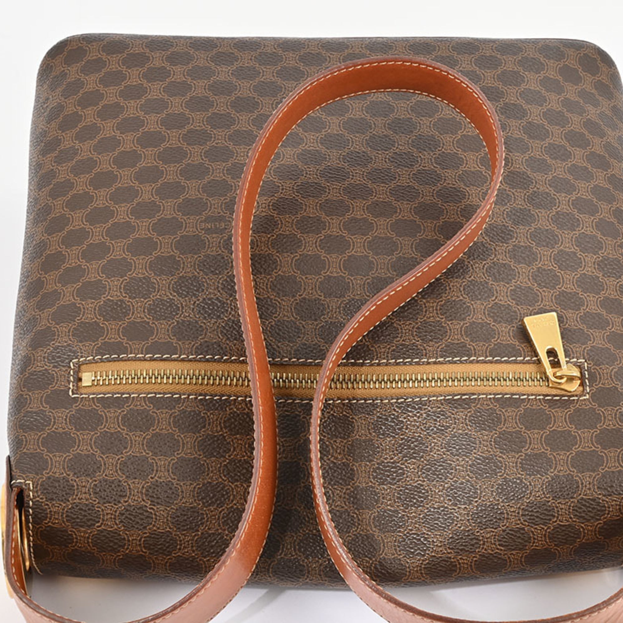 Celine Brown Pvc Leather Shoulder Bag