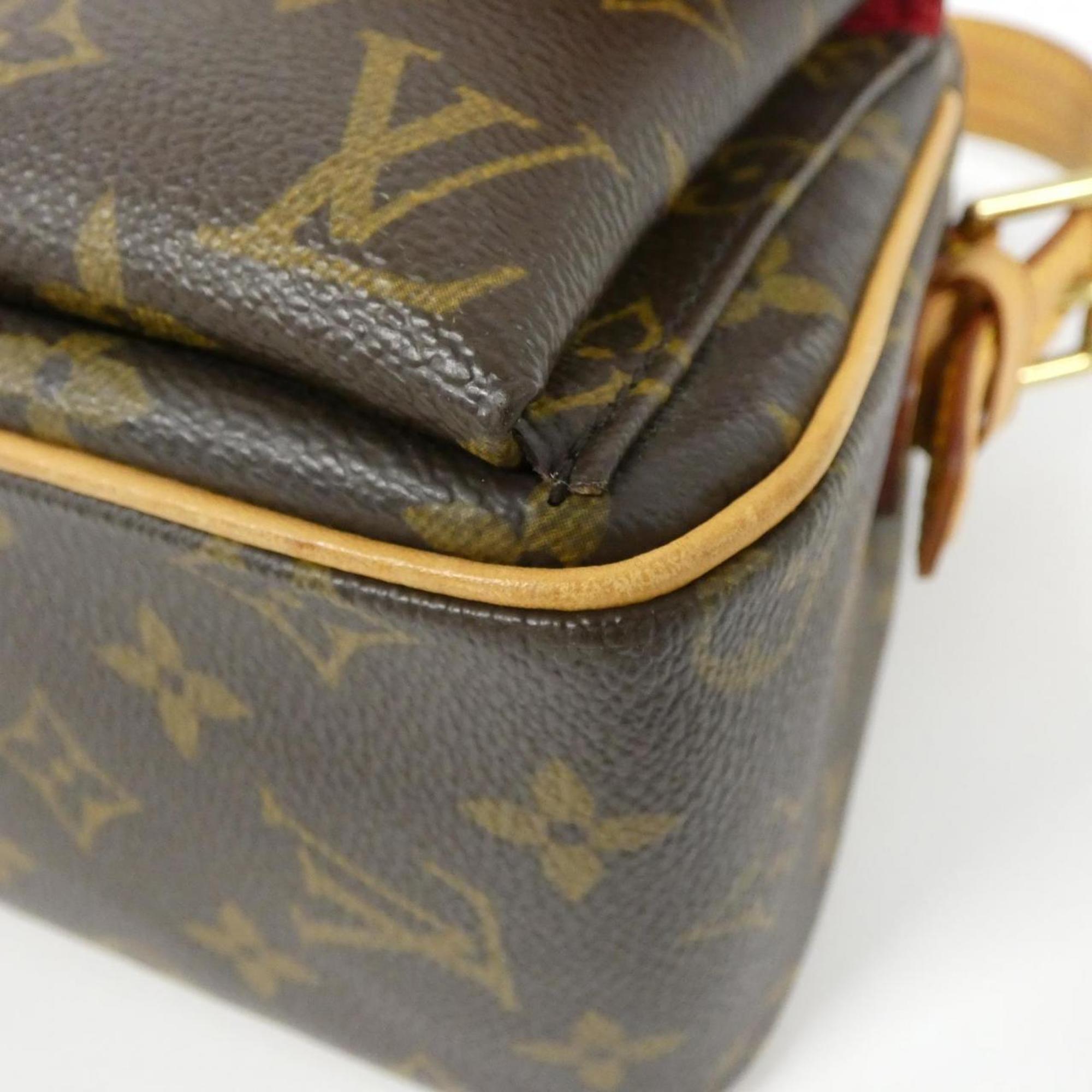 Louis Vuitton Brown Coated Canvas Shoulder Bag