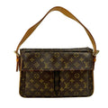Louis Vuitton Brown Leather Pvc Shoulder Bag