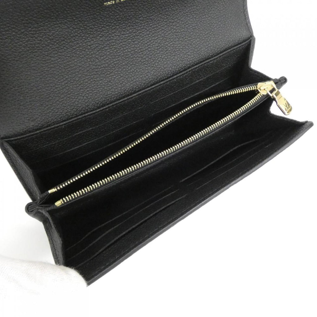 Louis Vuitton Black Leather Long Wallet
