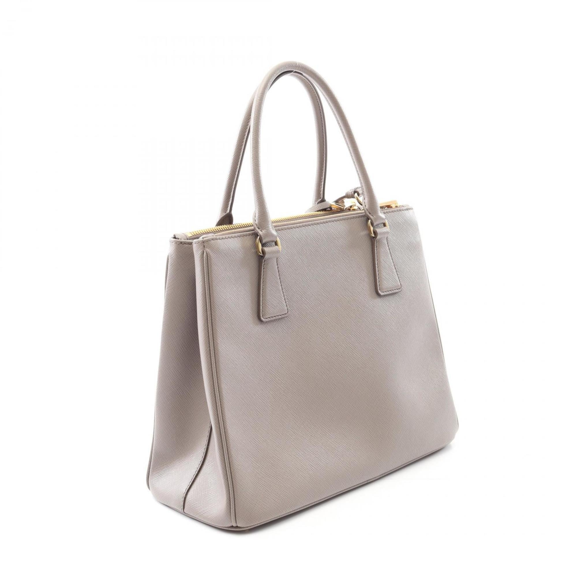 Prada Gray Leather Handbag
