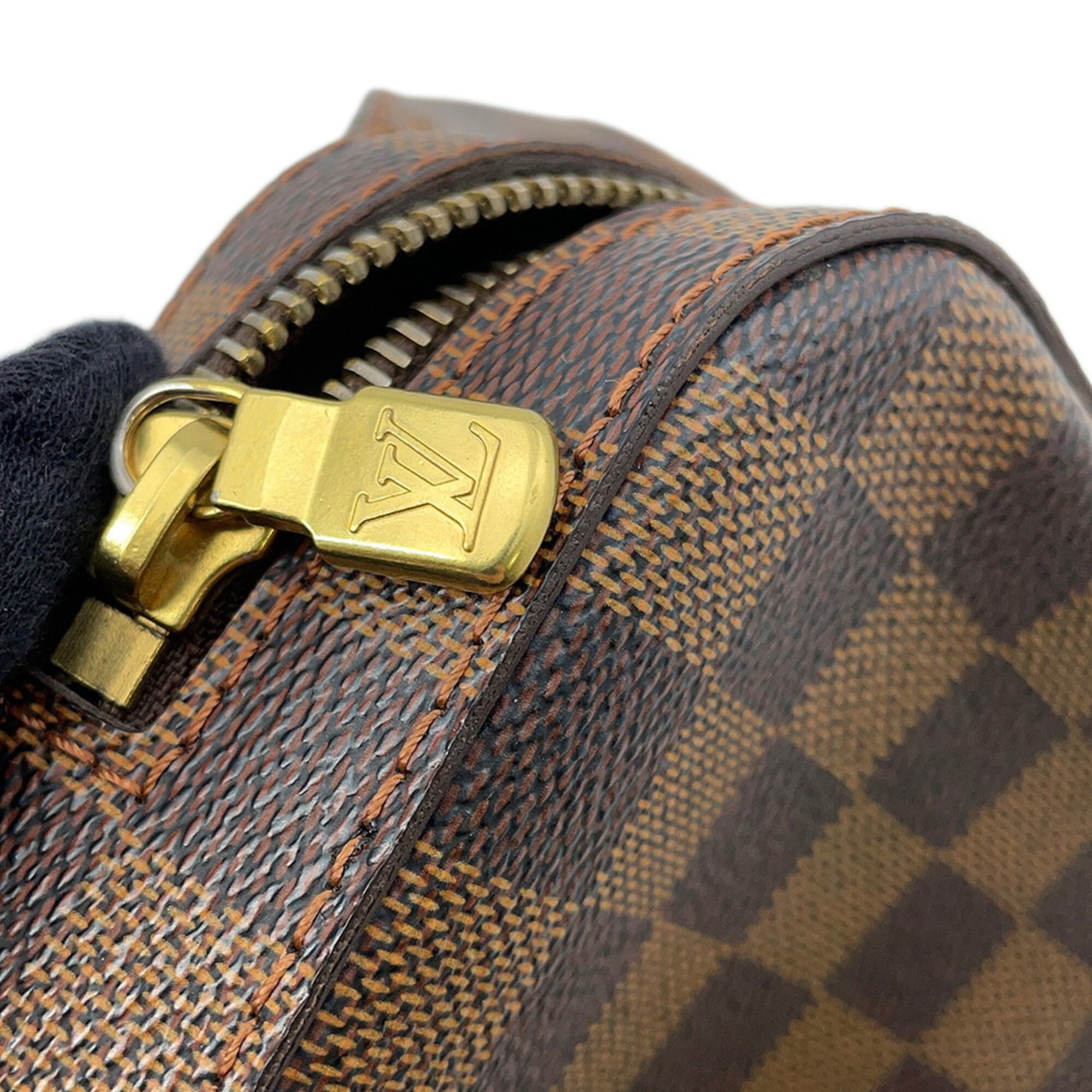 Louis Vuitton Damier Brown Damier Canvas Ebene Red Color Shoulder Bag Sling Bag