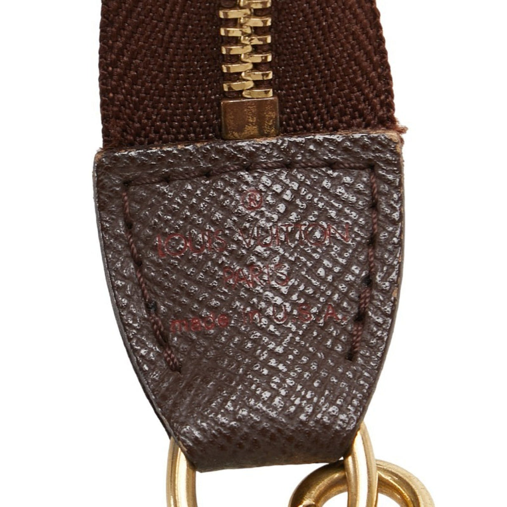 Louis Vuitton Brown Pvc Leather Handbag Pochette Pouch