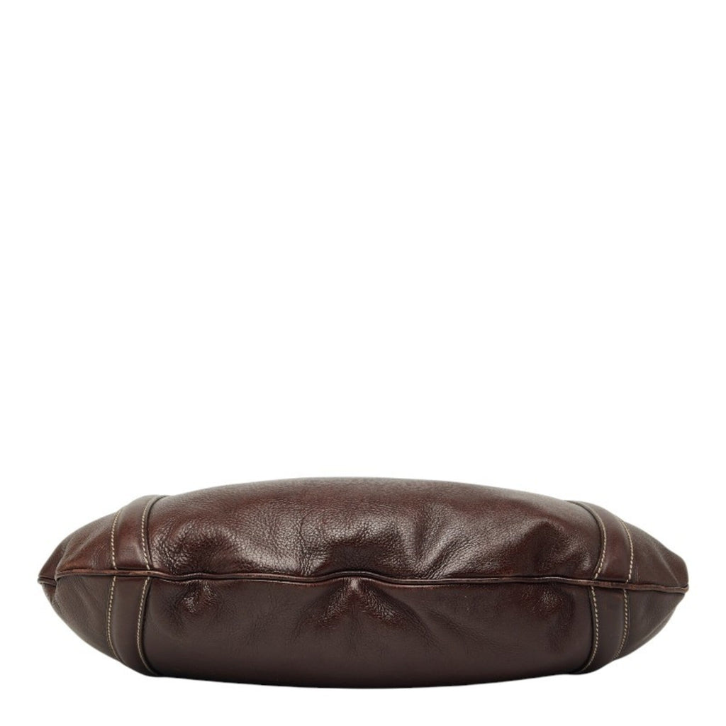 Gucci Brown Leather Shoulder Bag (Pre-Owned)