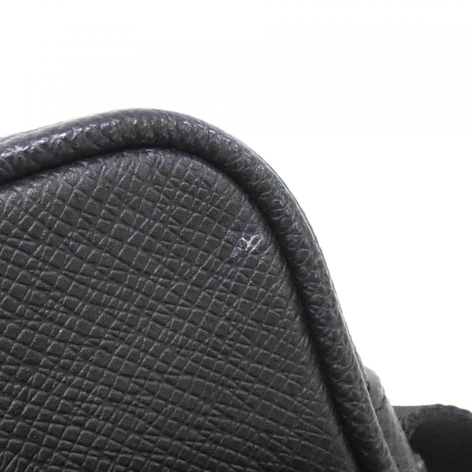 Louis Vuitton Taigarama Black Coated Canvas Leather Shoulder Bag