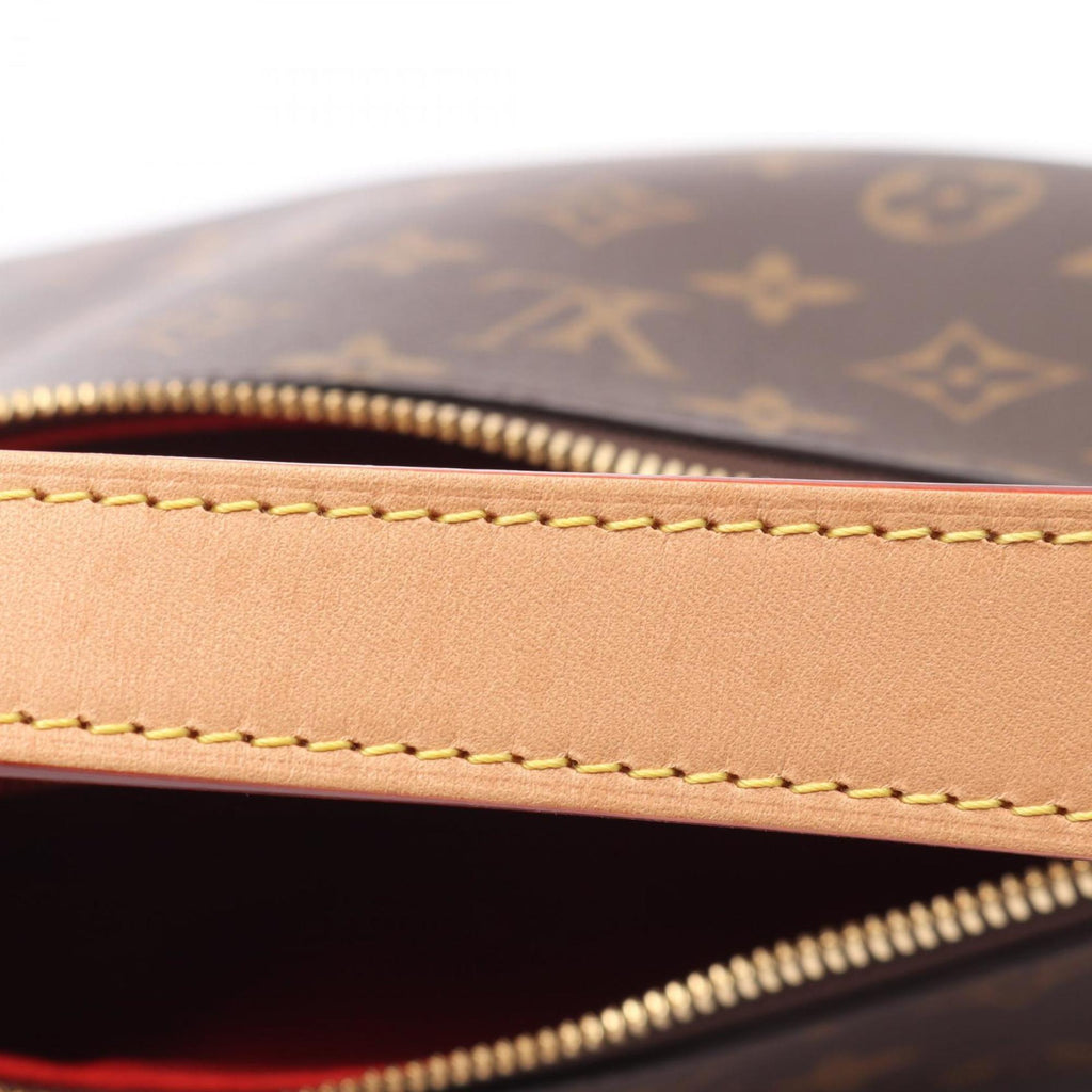 Louis Vuitton Brown Coated Canvas Leather Shoulder Bag