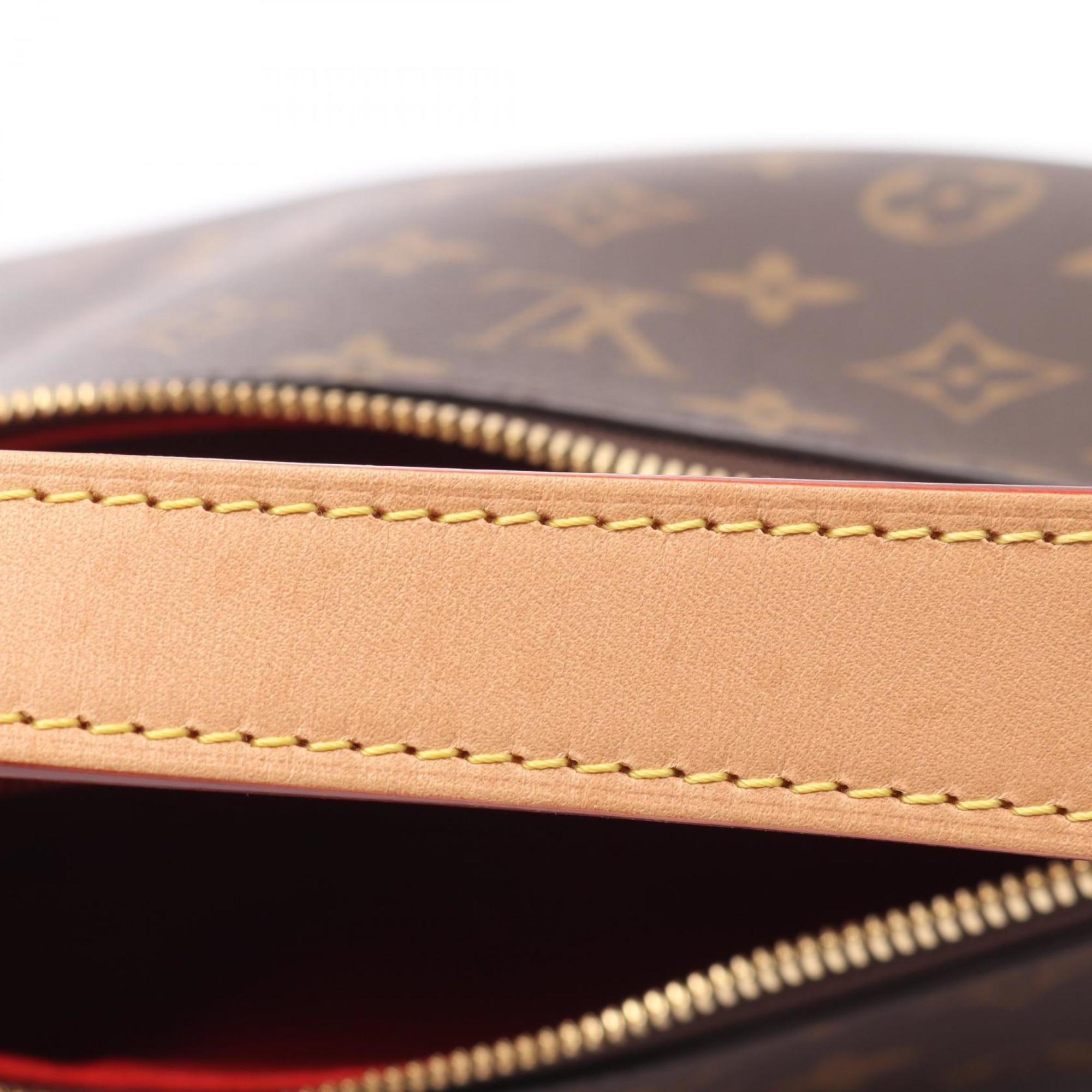 Louis Vuitton Brown Coated Canvas Leather Shoulder Bag