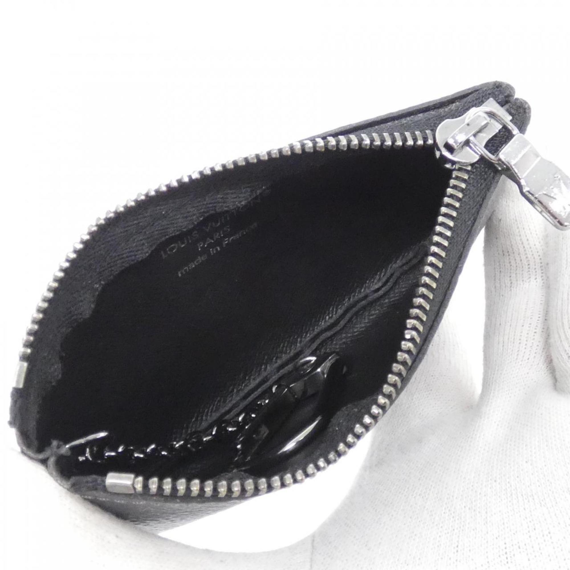 Louis Vuitton Black Coated Canvas Coin Purse/Coin Case