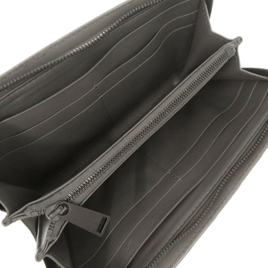 Bottega Veneta Gray Intrecciato Long Wallet (Bi-Fold)