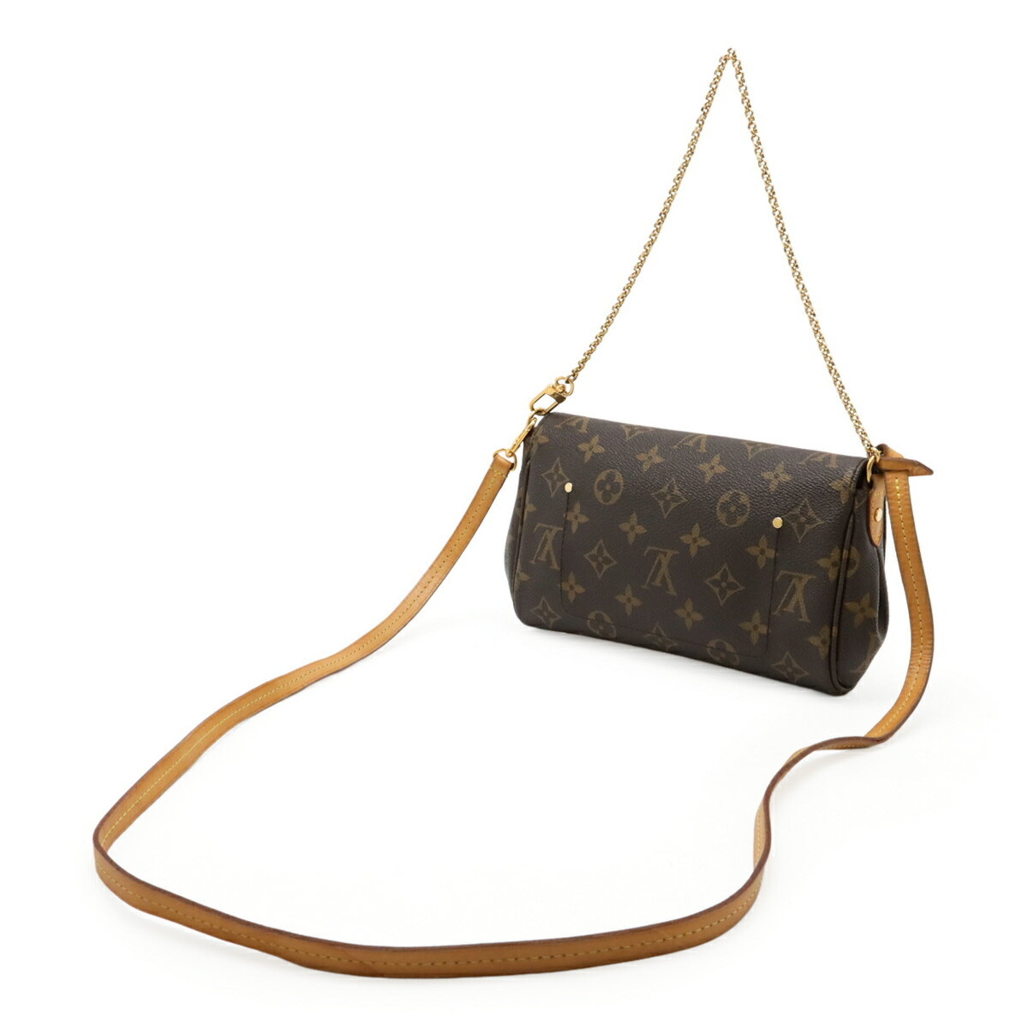 Louis Vuitton Brown Monogram Clutch Bag Pouch Shoulder Bag