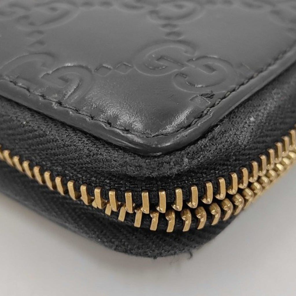 Gucci Black Leather Long Wallet (Bi-Fold) (Pre-Owned)