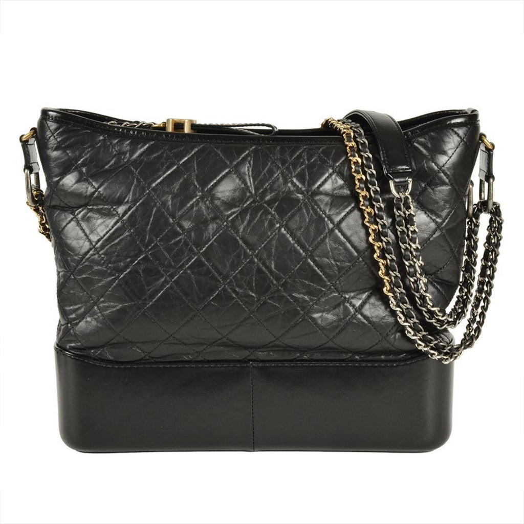 Chanel Gabriel Black Leather Shoulder Bag