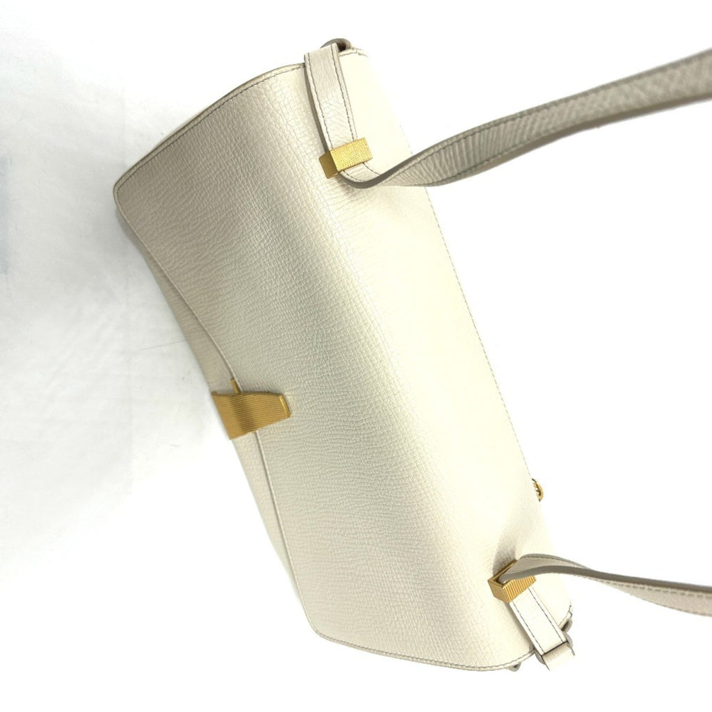Bottega Veneta Ivory White Leather Shoulder Bag