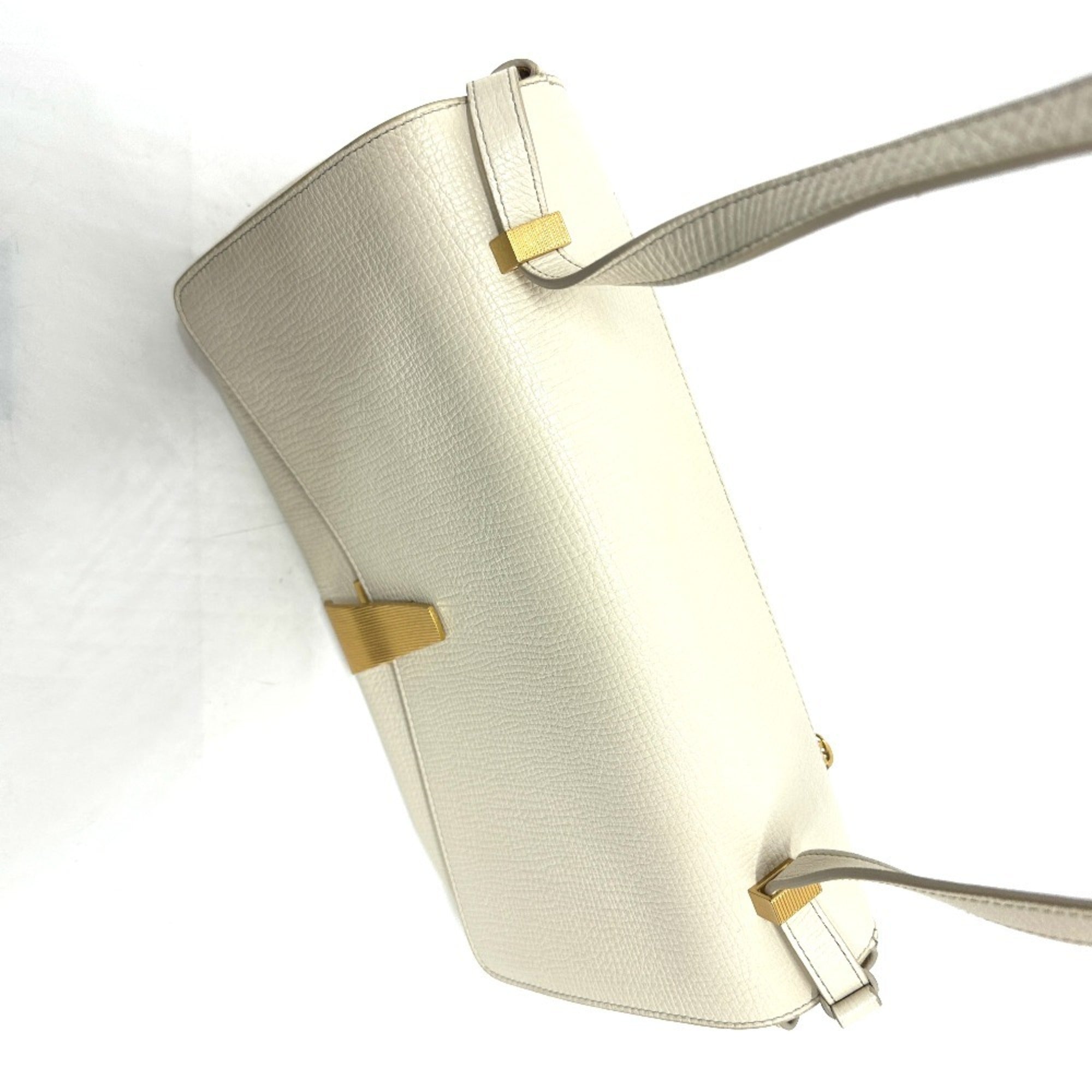 Bottega Veneta Ivory White Leather Shoulder Bag
