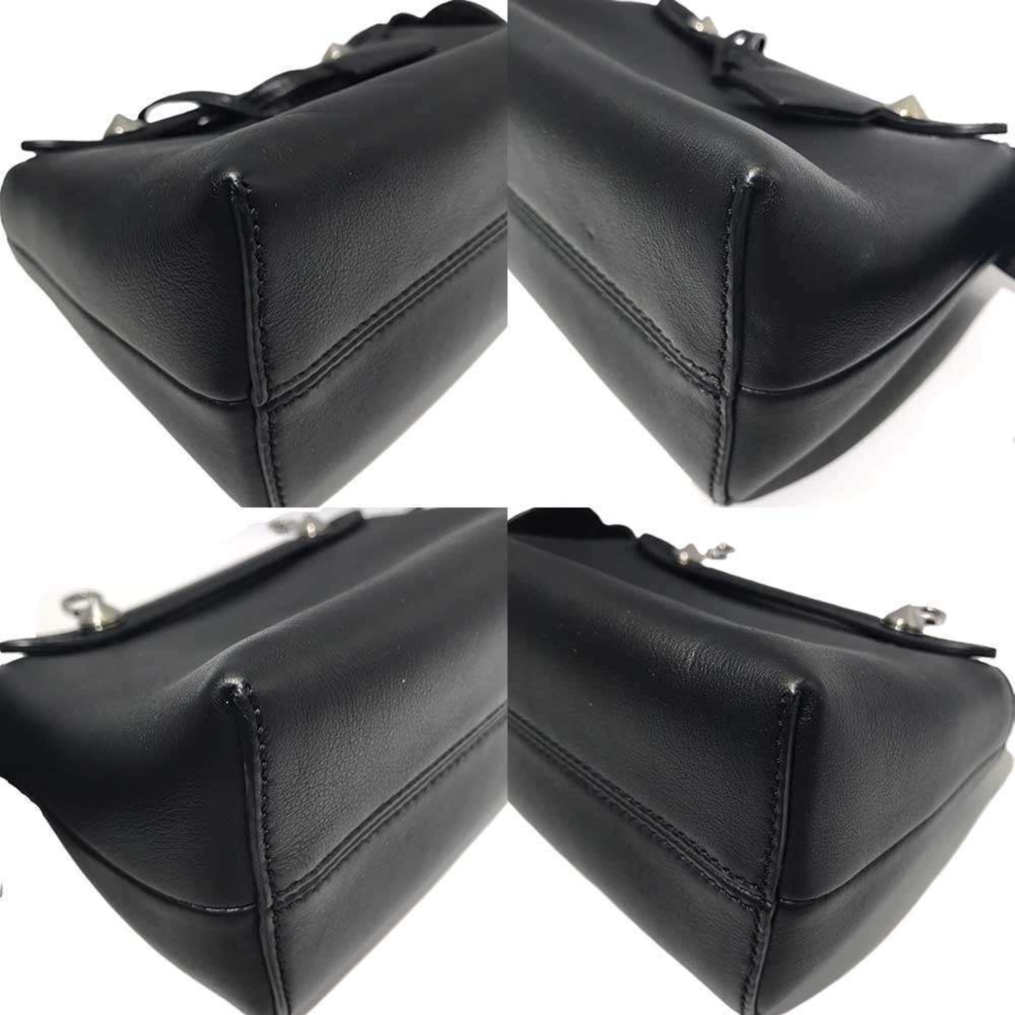 Fendi Black Leather Handbag Shoulder Bag