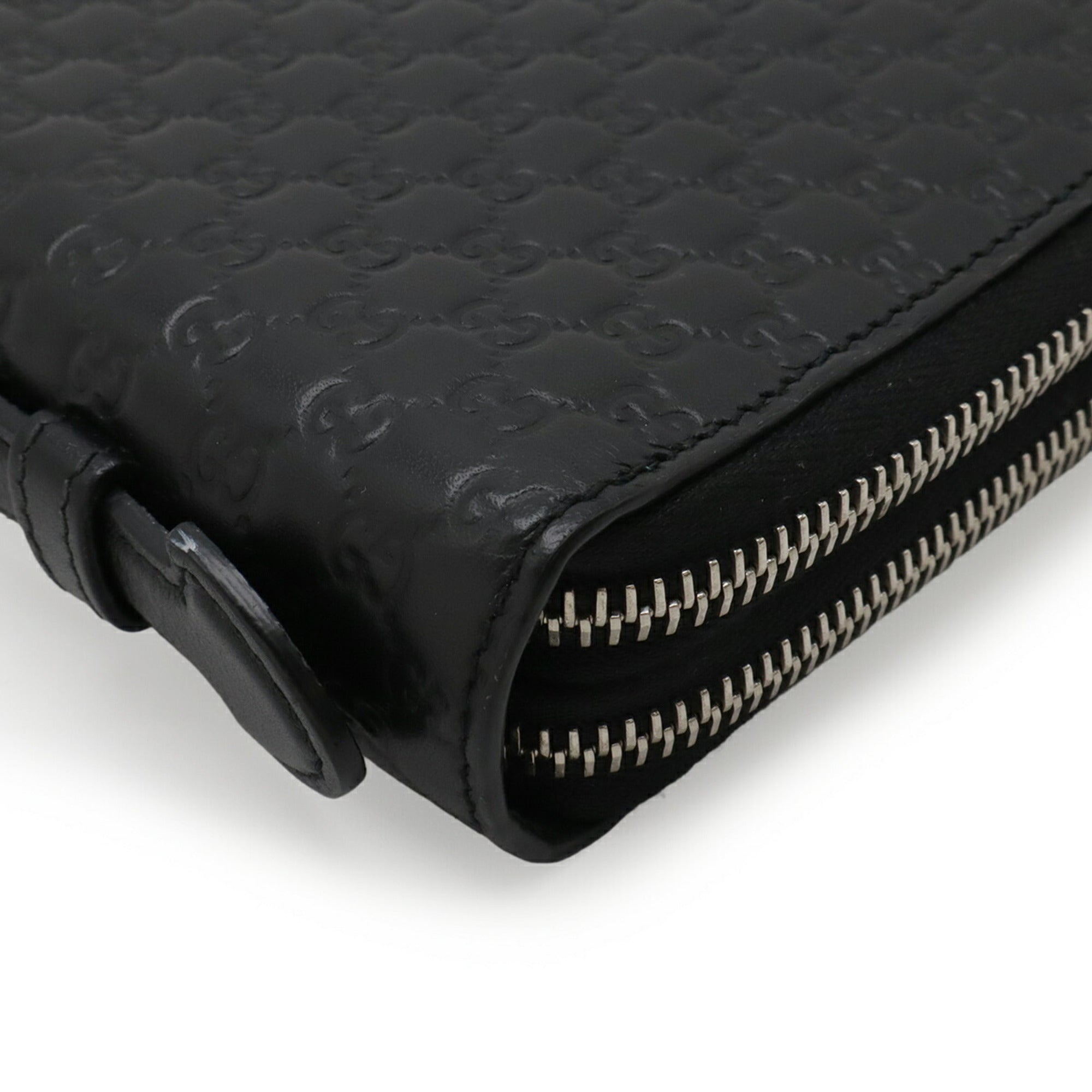 Gucci Black Leather Long Wallet (Bi-Fold) (Pre-Owned)