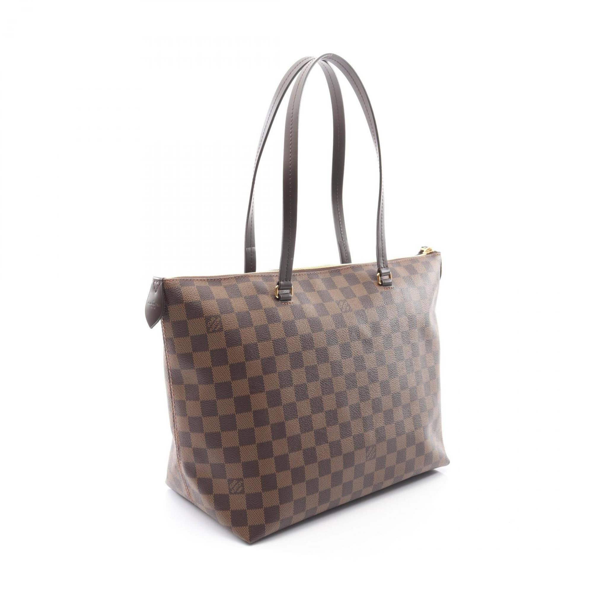 Louis Vuitton Brown Coated Canvas Leather Tote Bag