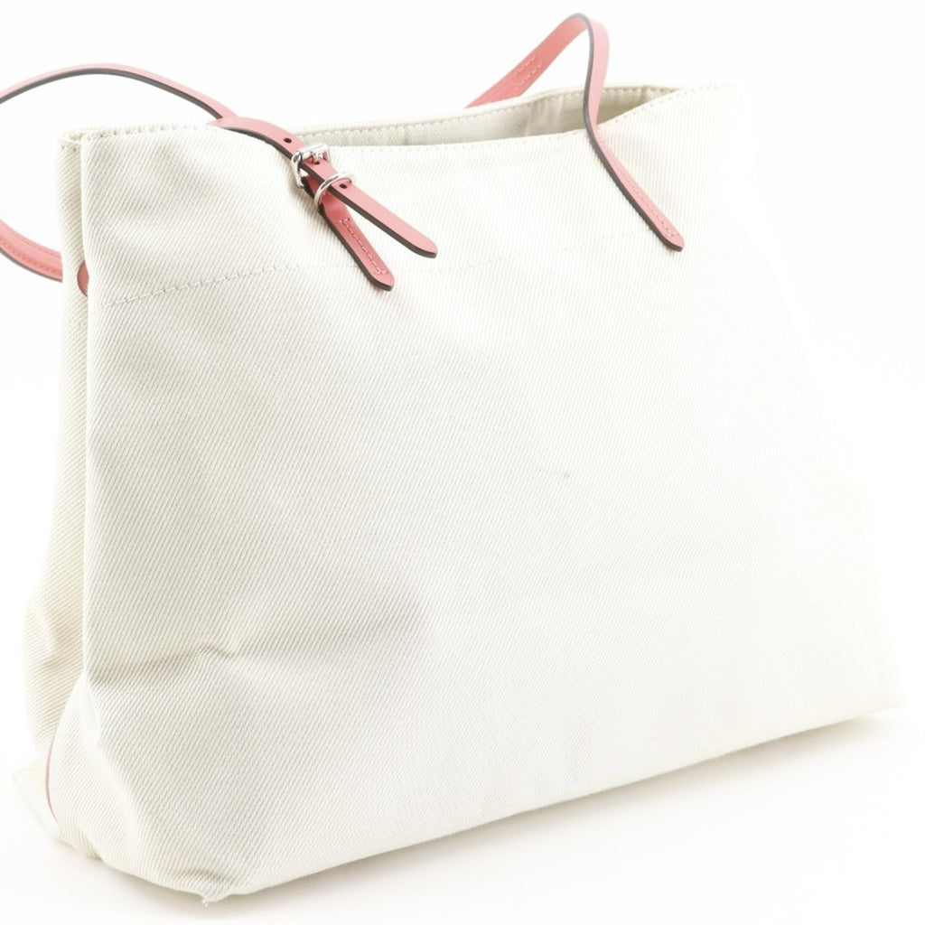 Louis Vuitton Corail Ivory Pink White Canvas Tote Bag
