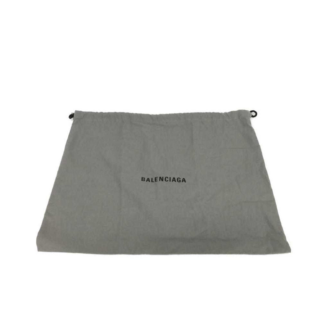 Balenciaga Beige Brown Coated Canvas Leather Clutch Bag Pouch