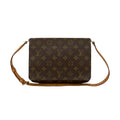 Louis Vuitton Brown Leather Pvc Shoulder Bag