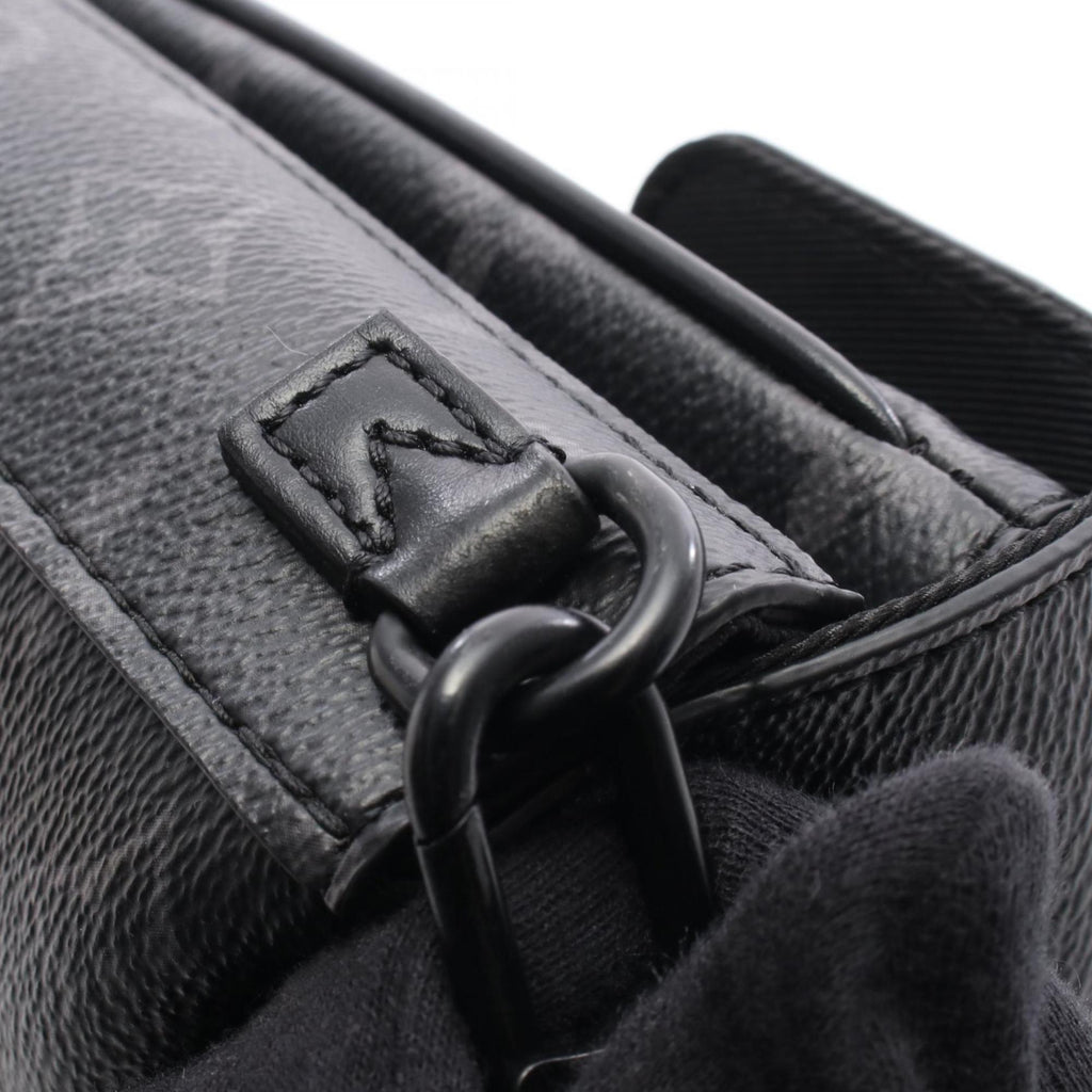 Louis Vuitton Black Coated Canvas Leather Shoulder Bag