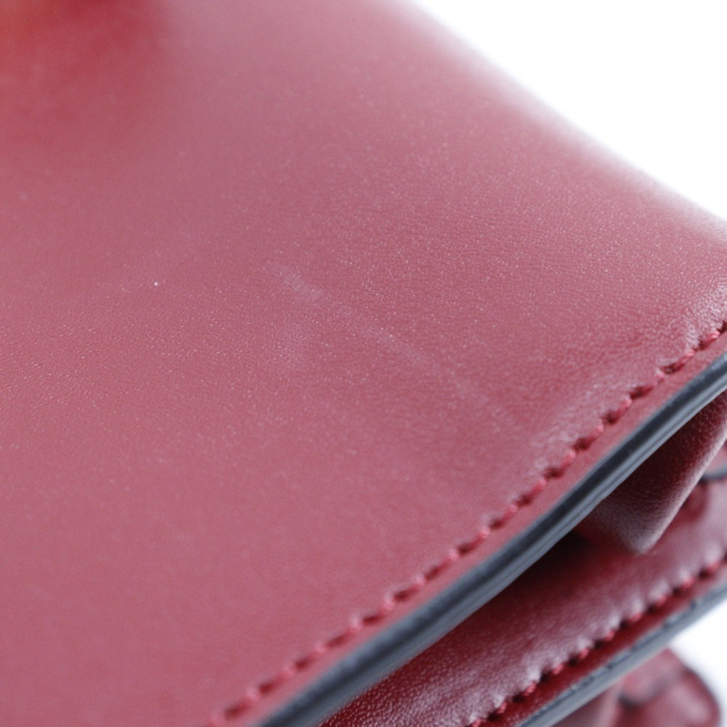 Fendi Red Color Leather Shoulder Bag