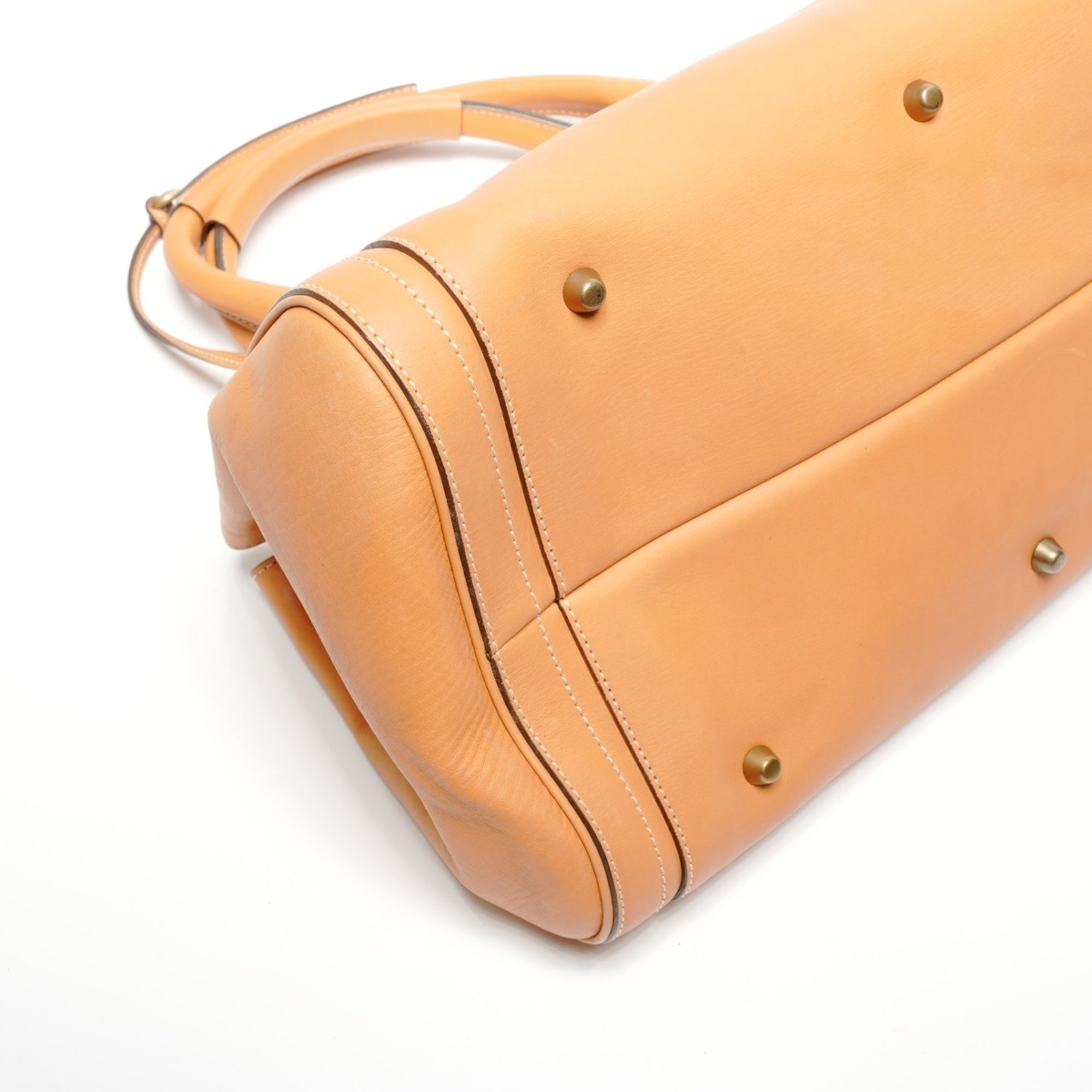 Chloé Paddington Brown Leather Boston Bag Handbag (Pre-Owned)