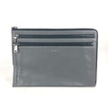 Fendi Gray Leather Clutch Bag