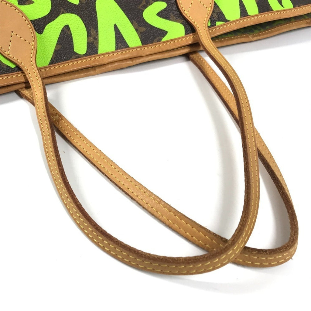 Louis Vuitton Brown Green Vert Monogram Graffiti Shoulder Bag Tote Bag