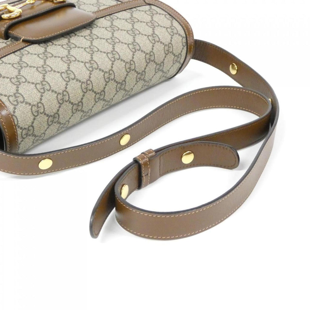 Gucci Beige Brown Gg Supreme Shoulder Bag (Pre-Owned)