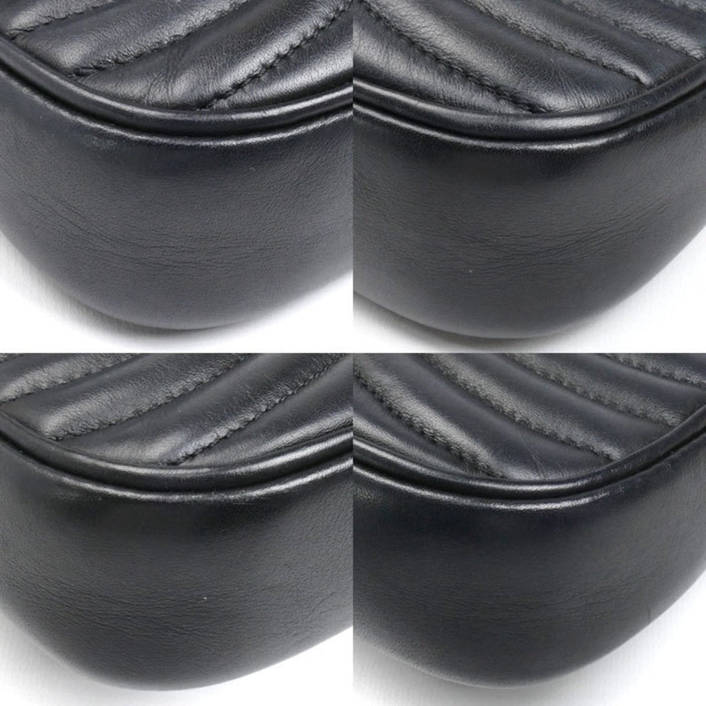 Louis Vuitton Black Leather Pochette Shoulder Bag