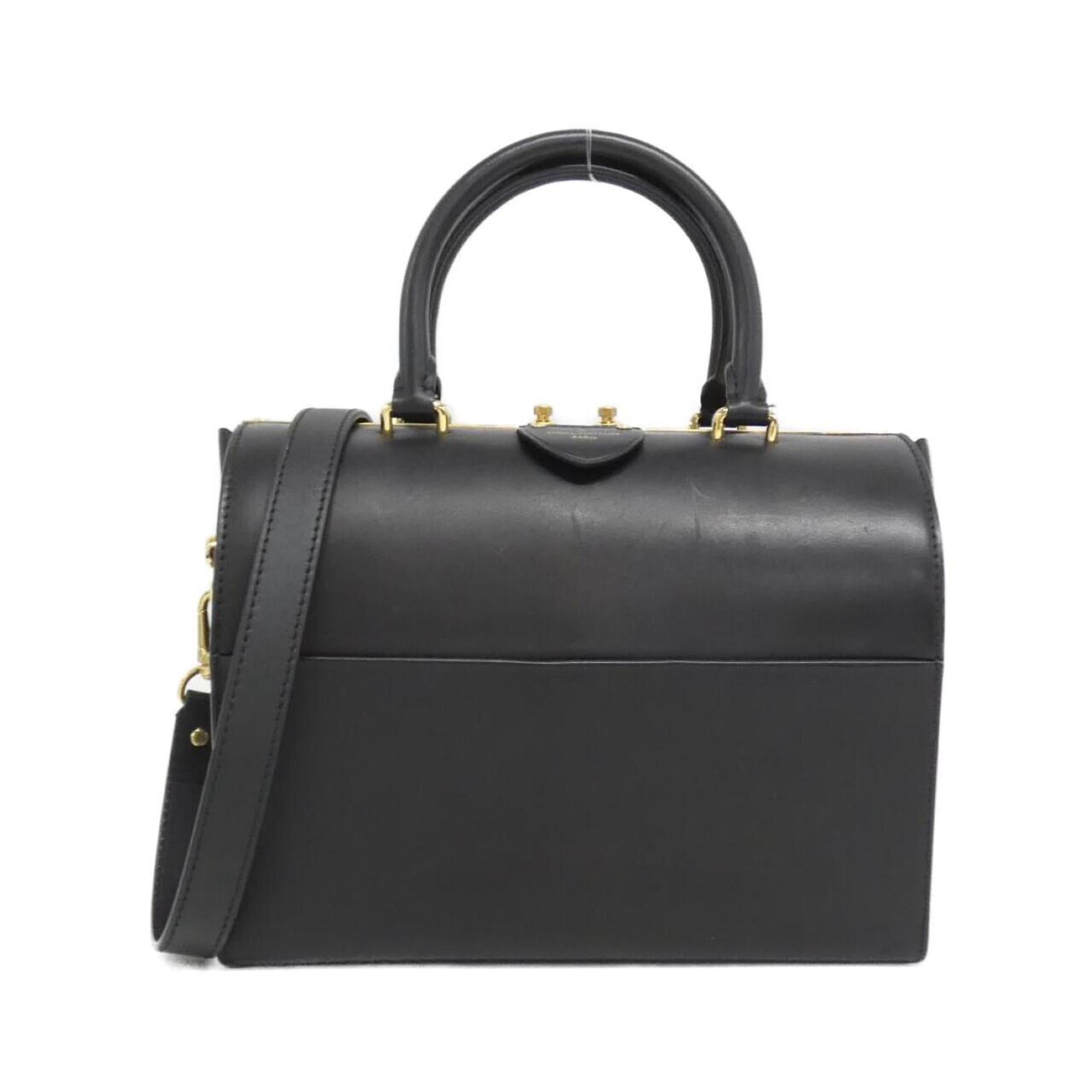 Louis Vuitton Black Leather Boston Bag