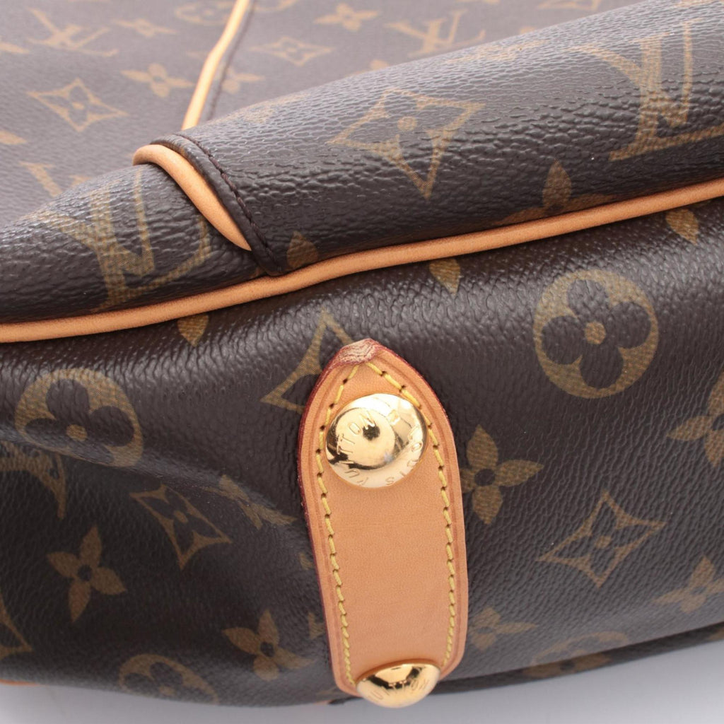 Louis Vuitton Brown Coated Canvas Pvc Monogram Leather Handbag Shoulder Bag