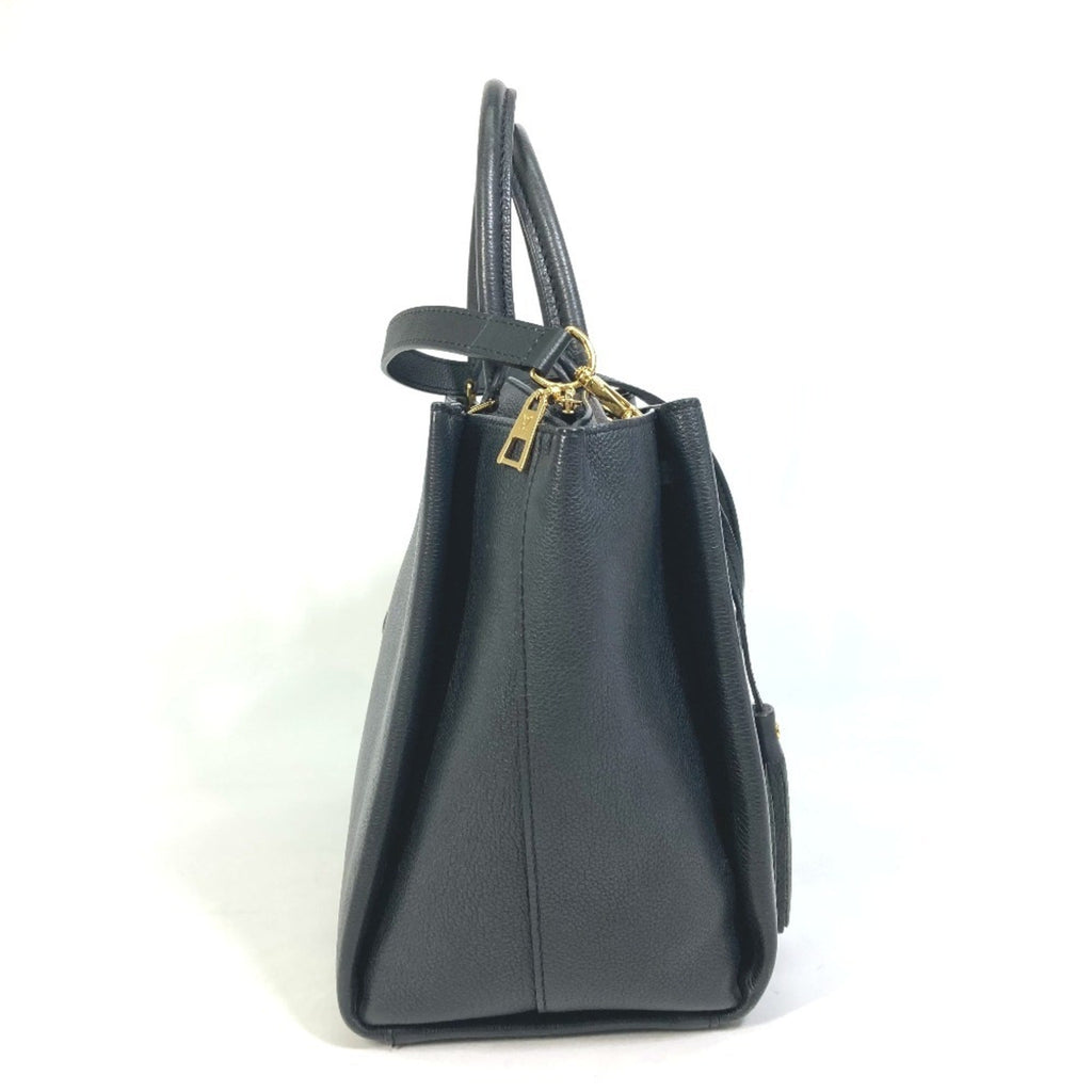 Louis Vuitton Black Leather Tote Bag