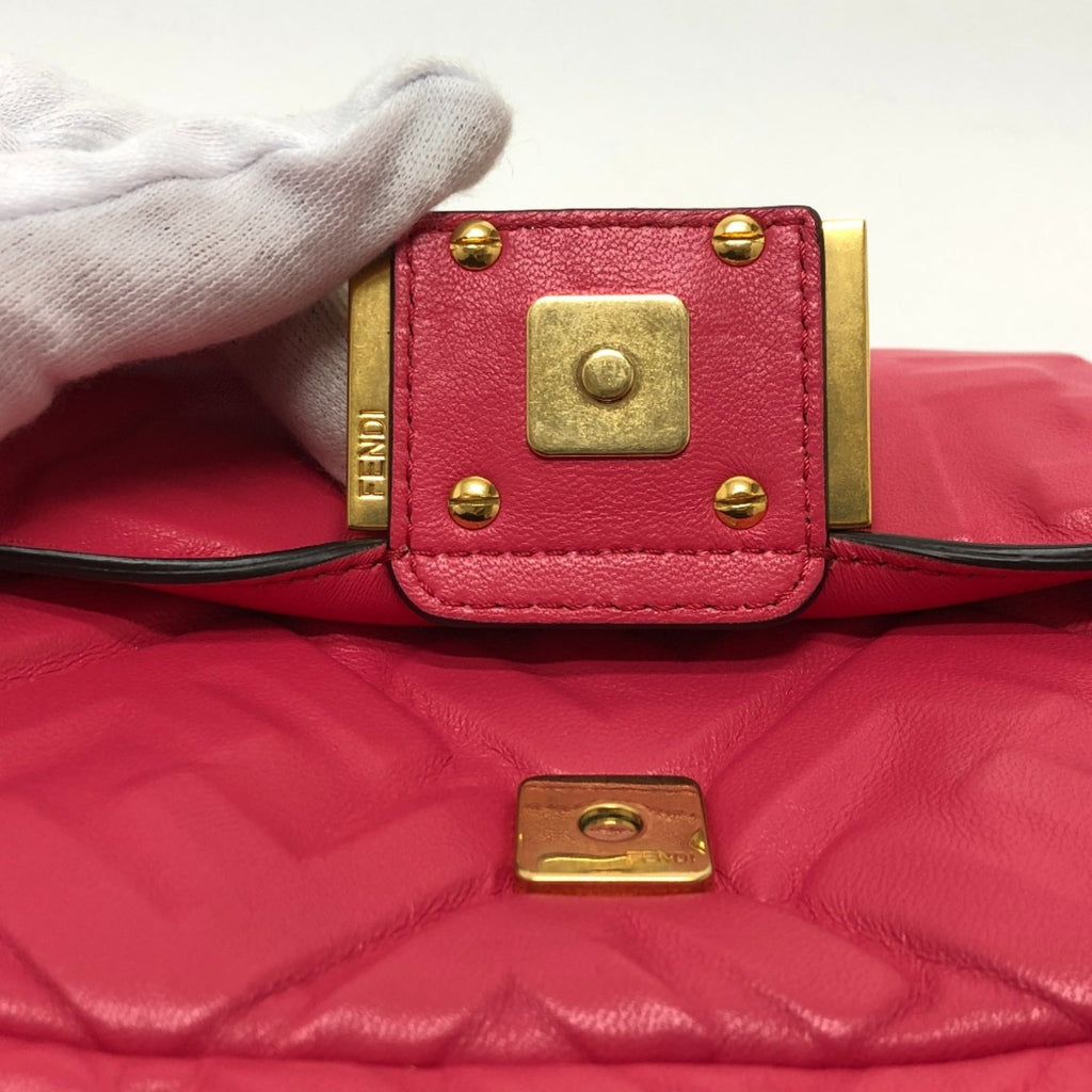 Fendi Pink Leather Shoulder Bag