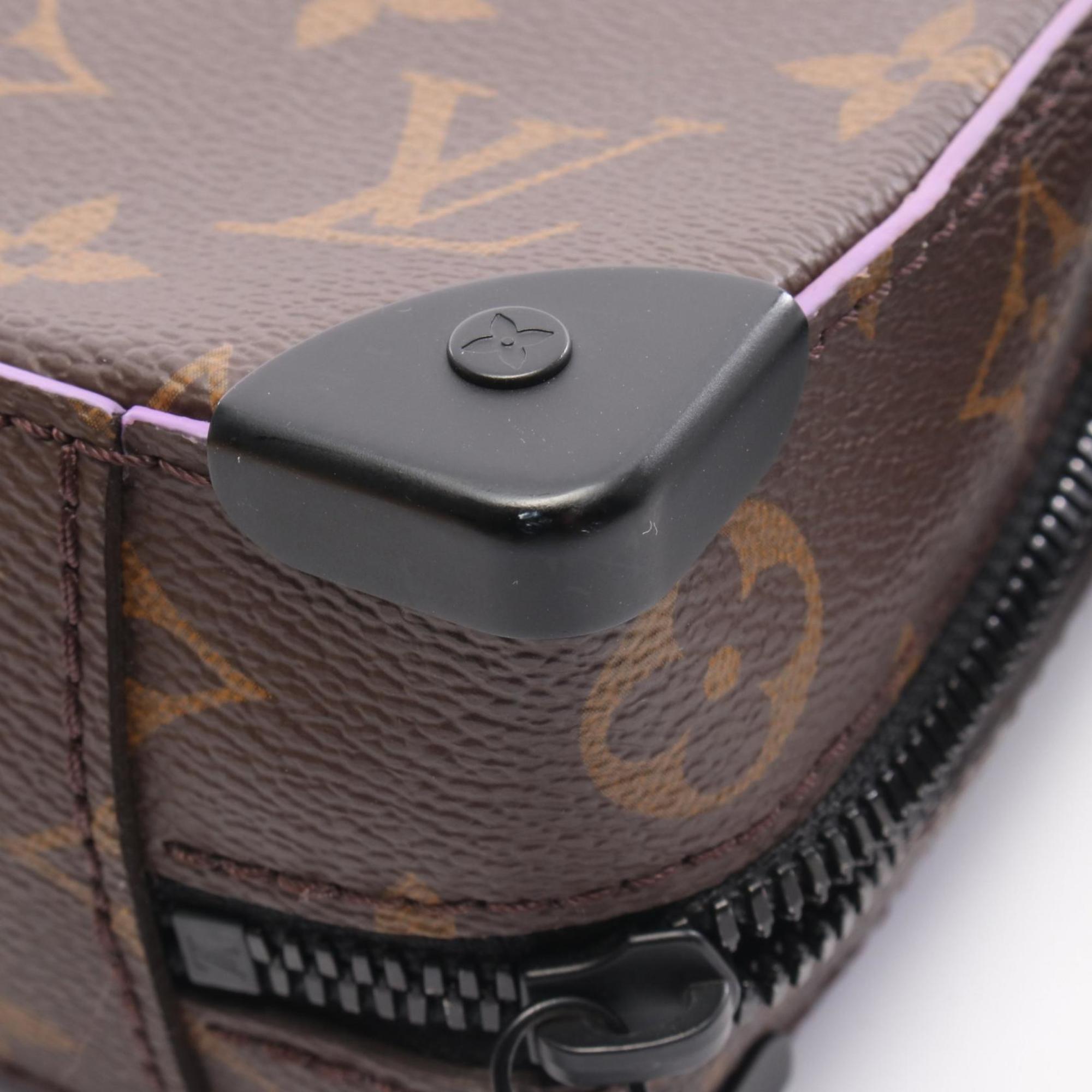 Louis Vuitton Brown Monogram Macassar Purple Coated Canvas Monogram Pvc Leather Handbag