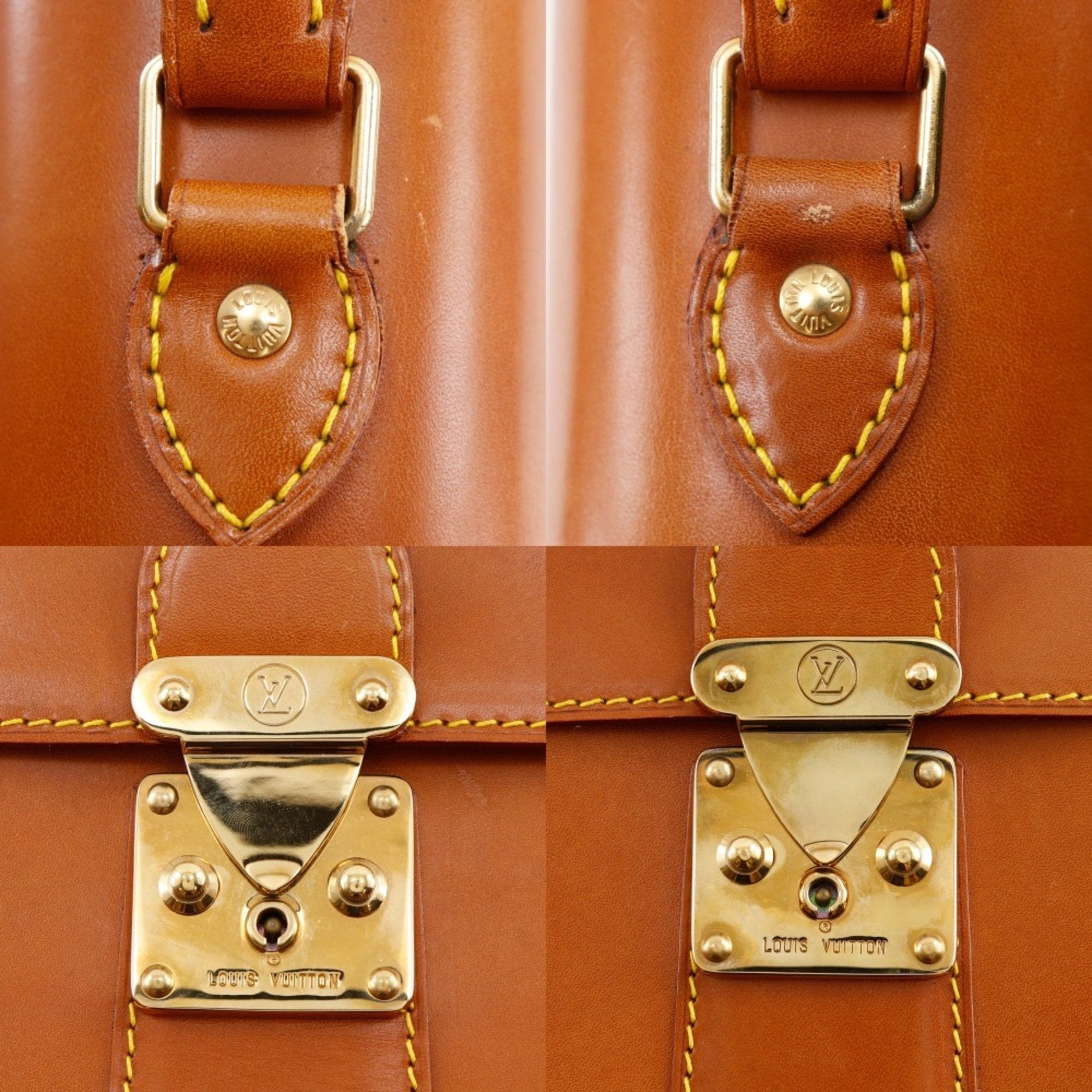Louis Vuitton Brown Camel Nomade Leather Briefcase