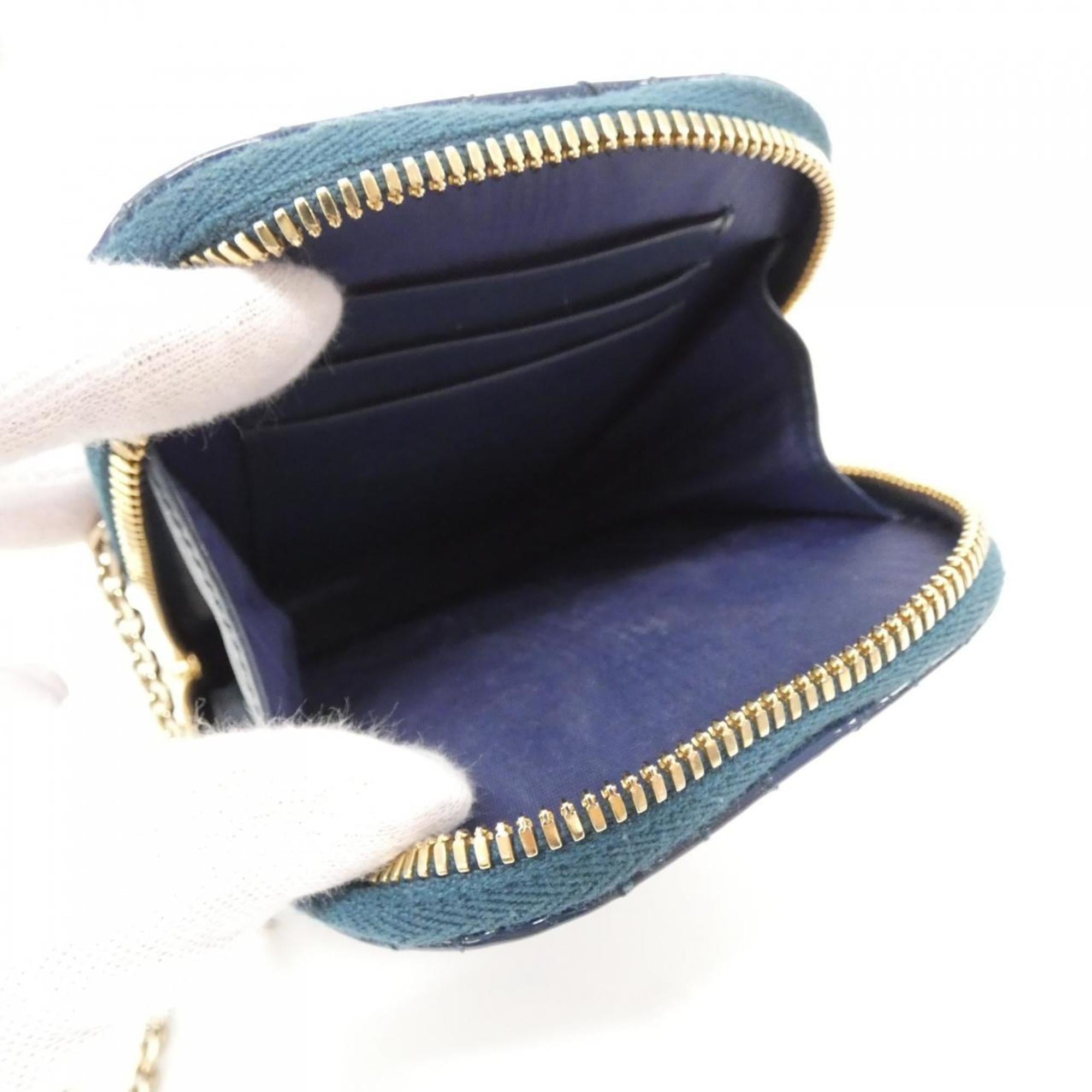 Christian Dior Blue Leather Handbag Pouch Shoulder Bag (Pre-Owned)
